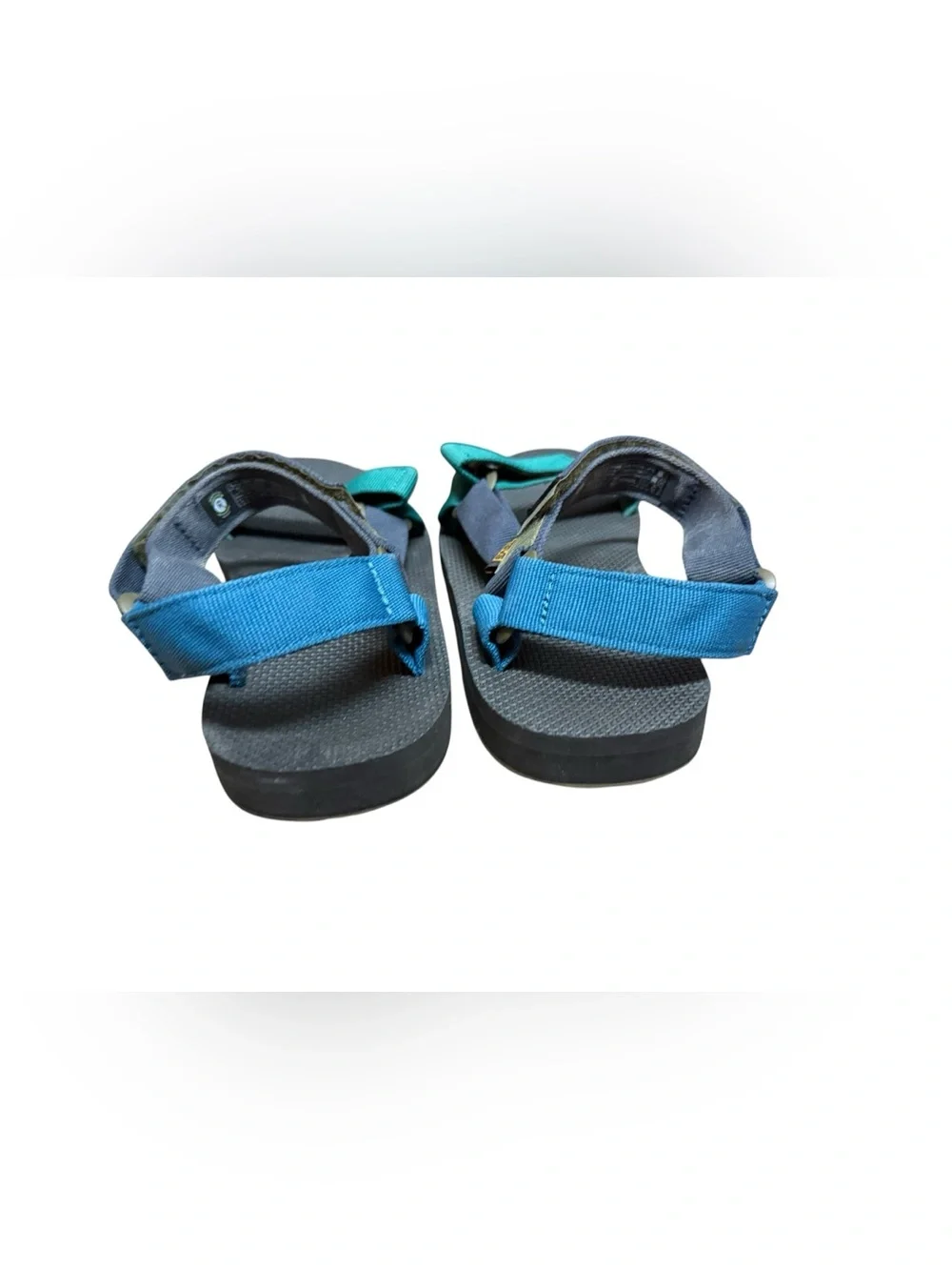 Teva S/N 1004006 Men’s Black Sandals with Teal & Navy Straps Size 11